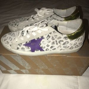 Golden Goose Superstar White Leopard Sneakers